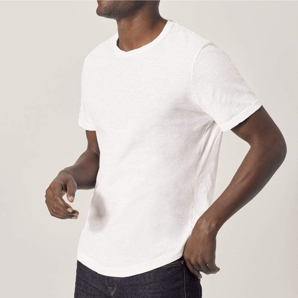 Buck Mason White Short Sleeve Crewneck Tee